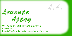 levente ajtay business card